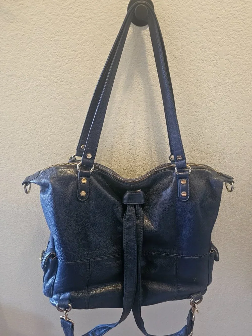 Lilly and Jade Leather convertible Diaper bag